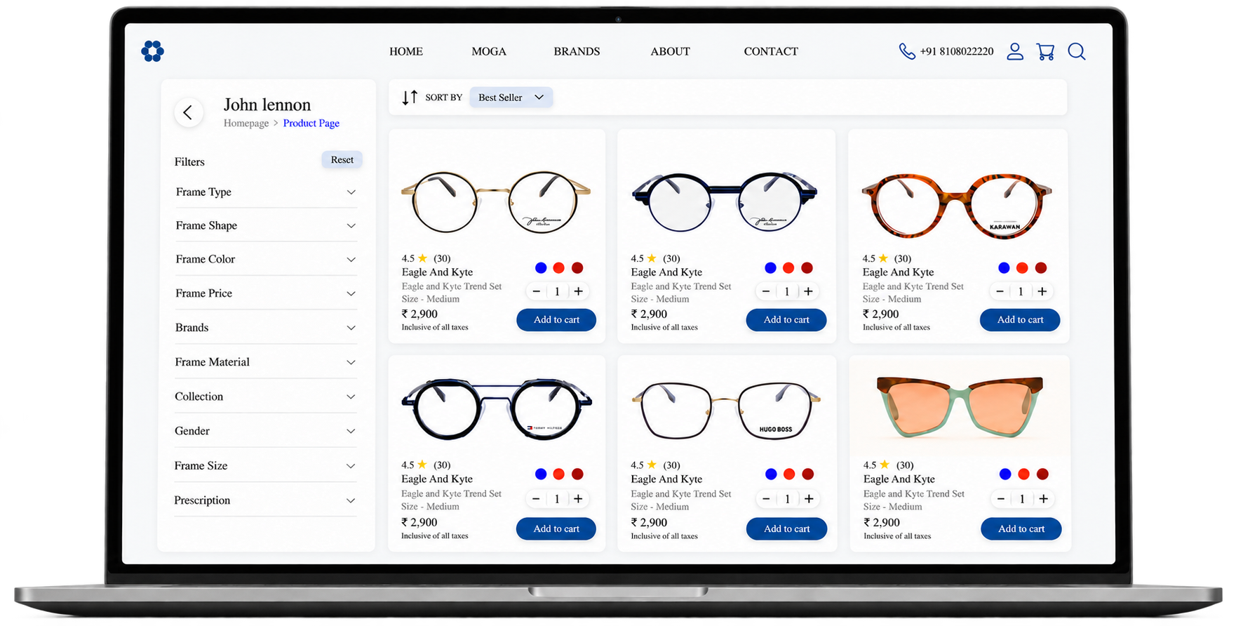 Salecha product listing shown on a laptop with its background removed
