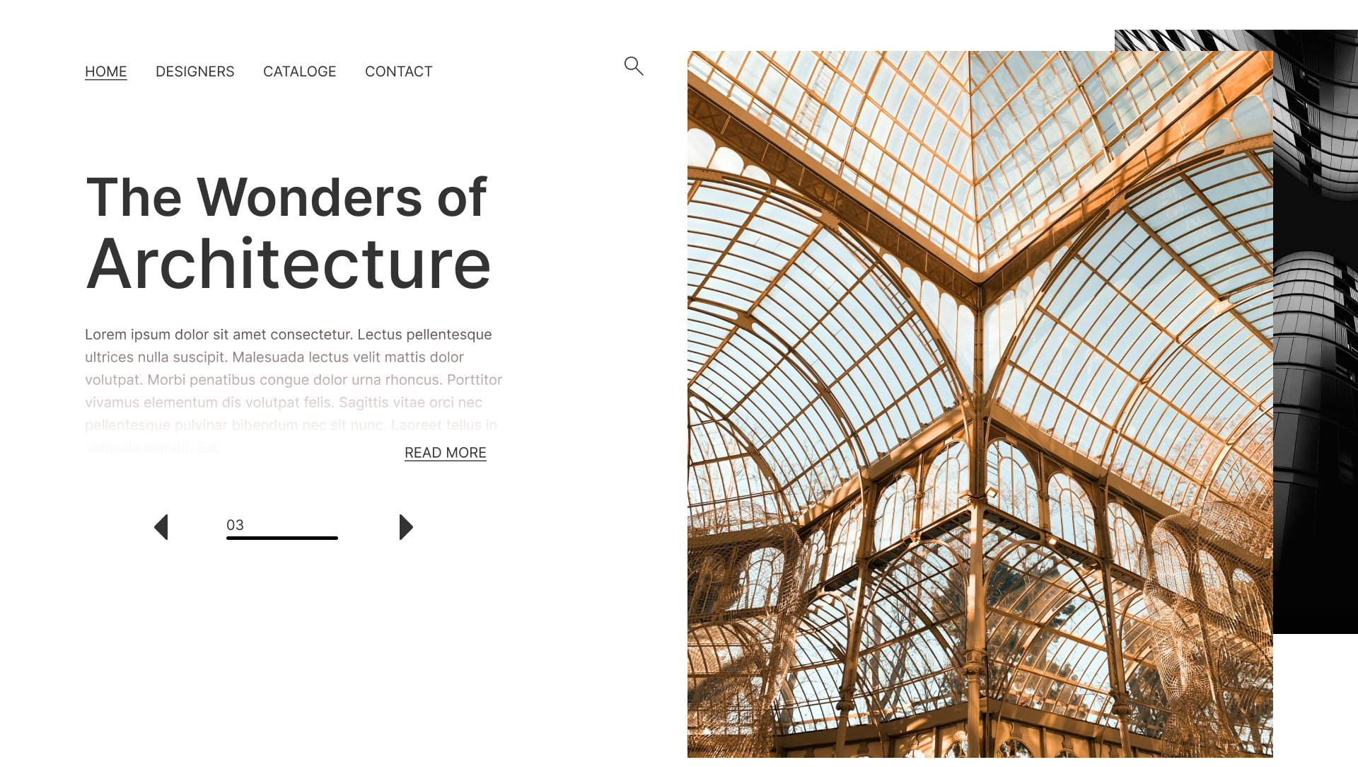 Architecture website concept