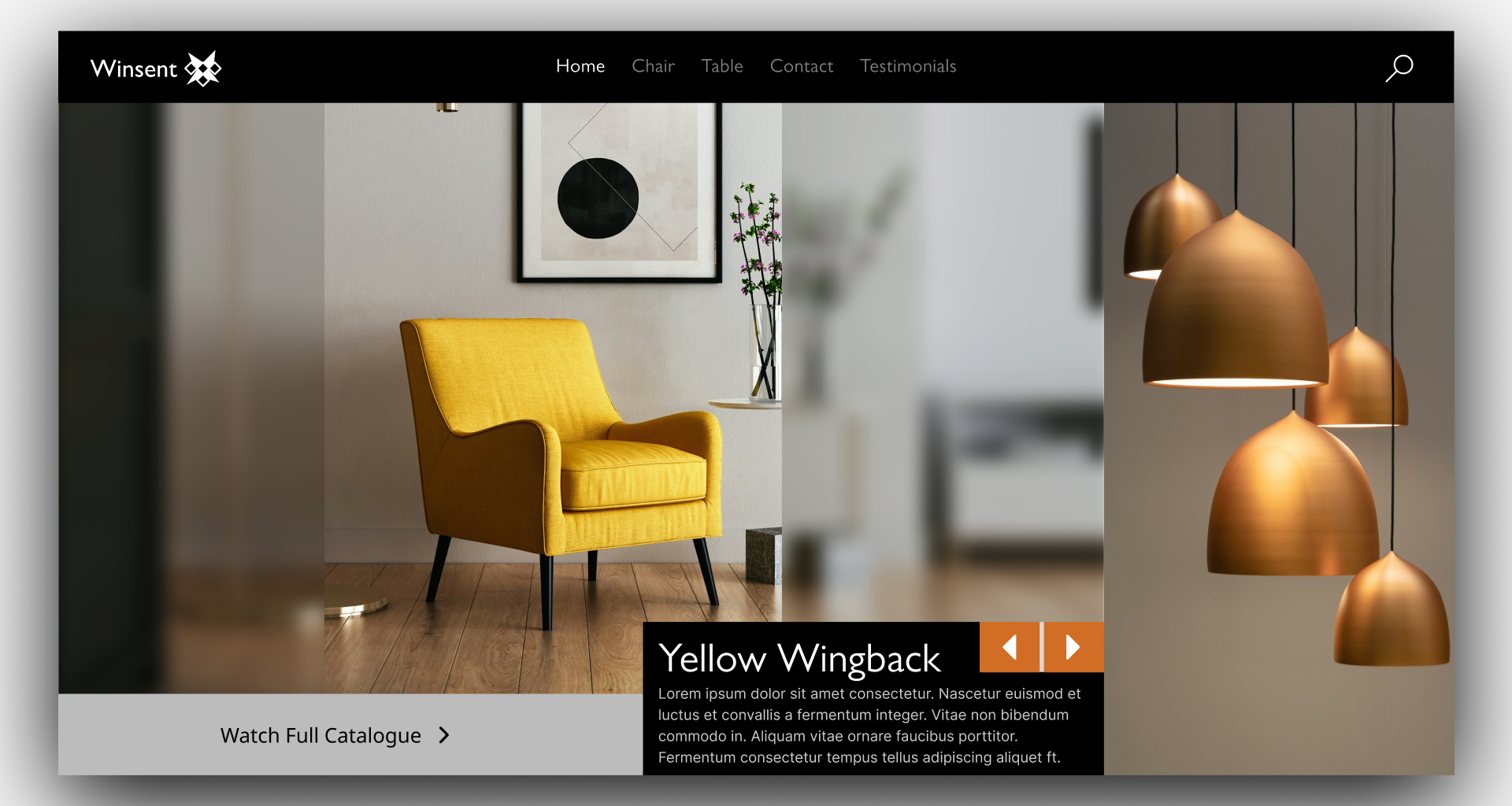 Winsent furniture ecommerce experience